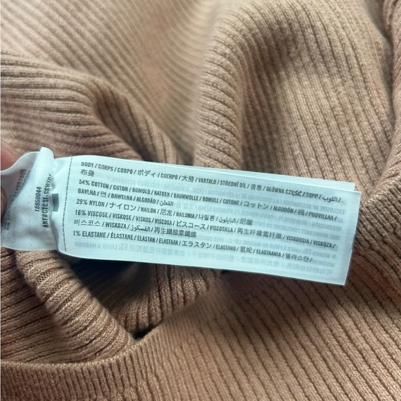 Abercrombie & Fitch Dress Women's Small Tan Knit Mini Sleeveless Bodycon NWT - Picture 12 of 12